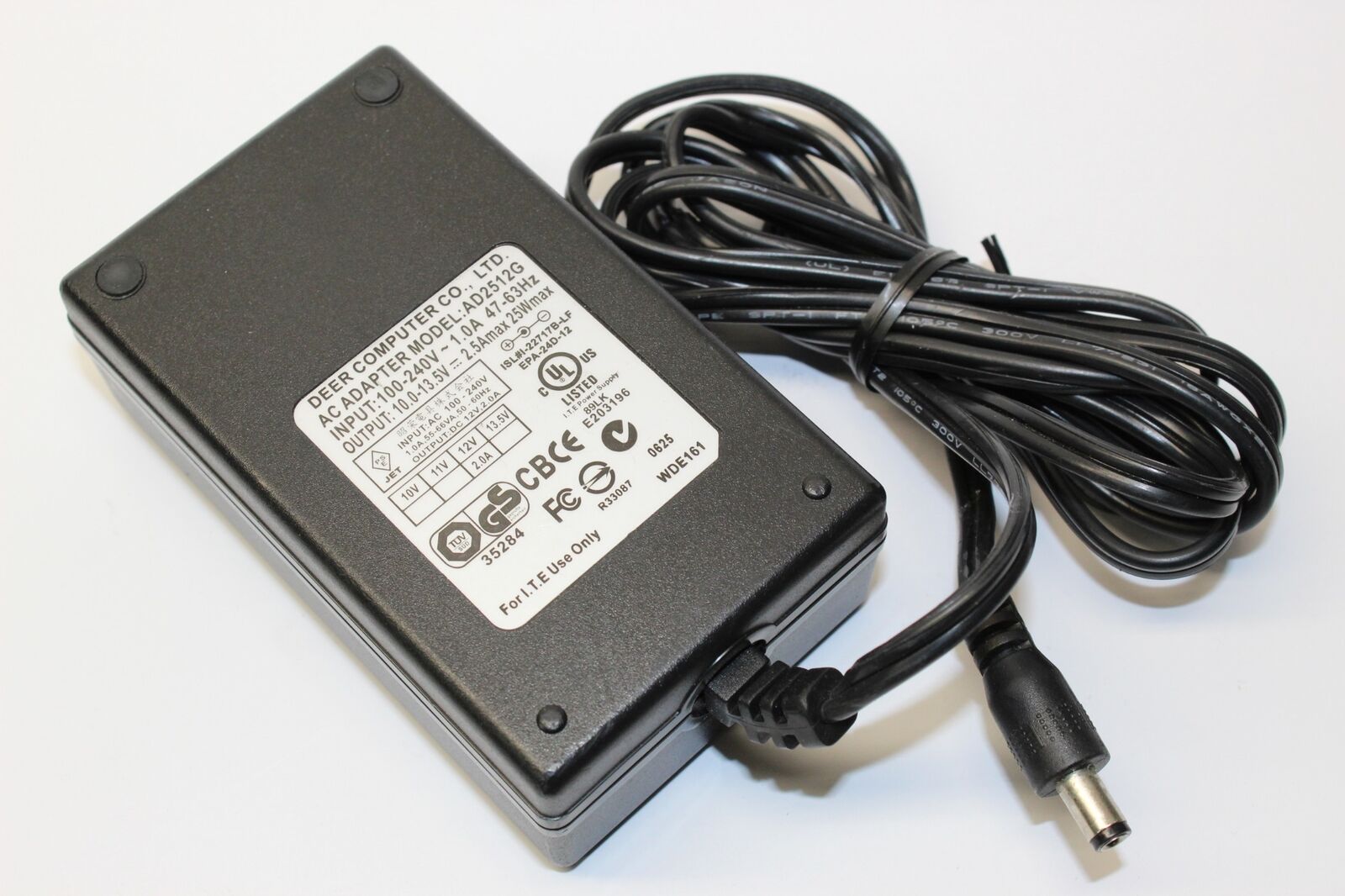 New 10-13.5V 2.5A Deer Computer AD2512G ITE Power Supply Ac Adapter